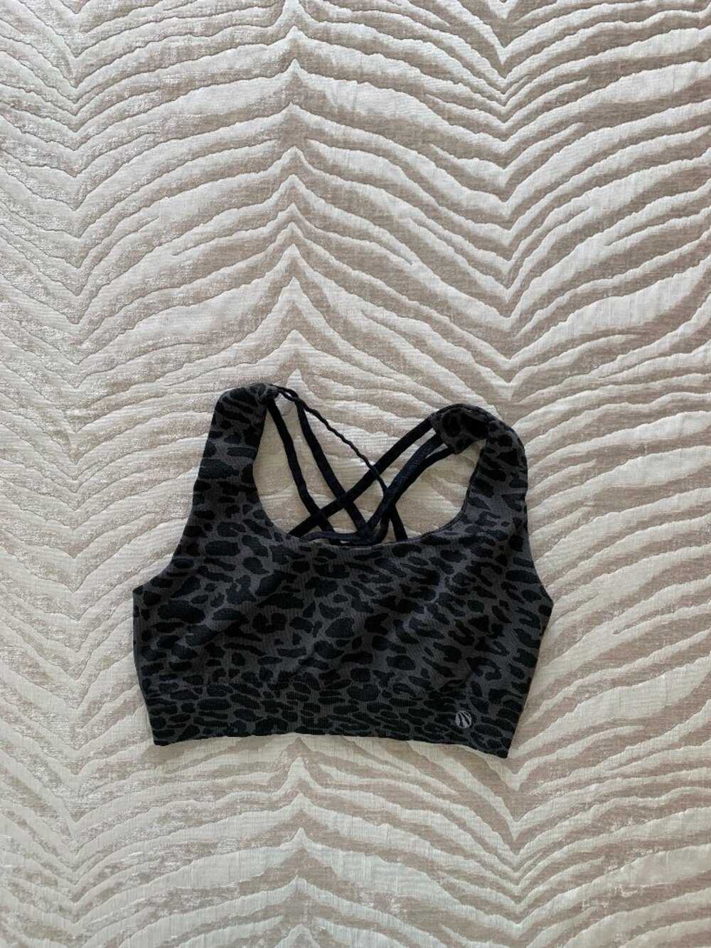 Marika Sport Back & Gray Animal Print Sports Bra | Size Medium Sports Bra